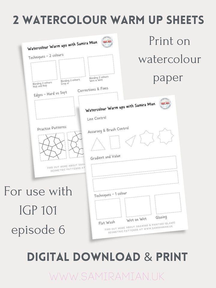 IGP101 Watercolour Warm Up Sheets product image (1)