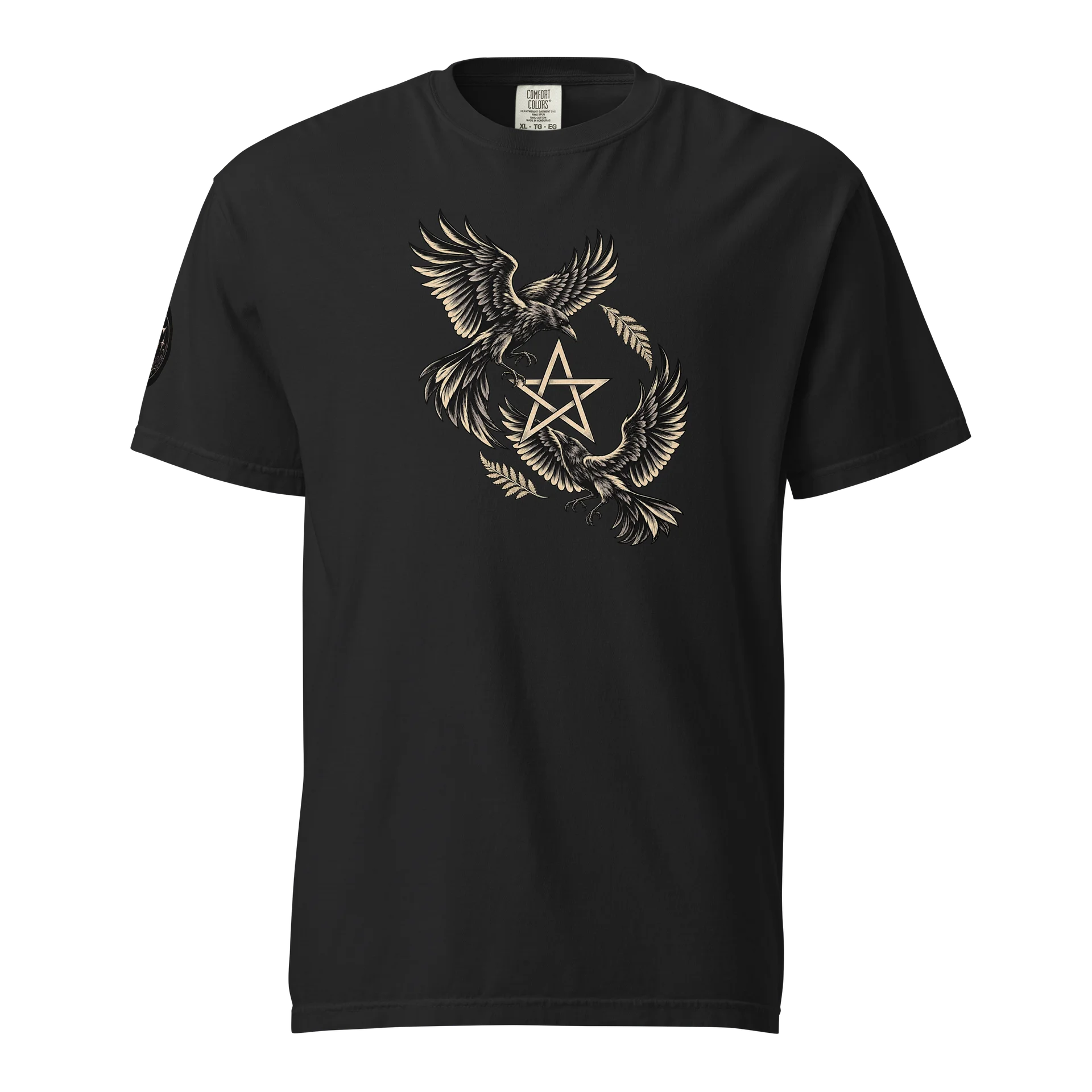 Raven Circle Pentagram — Luxury Gothic Occult Streetwear Tee product image (1)