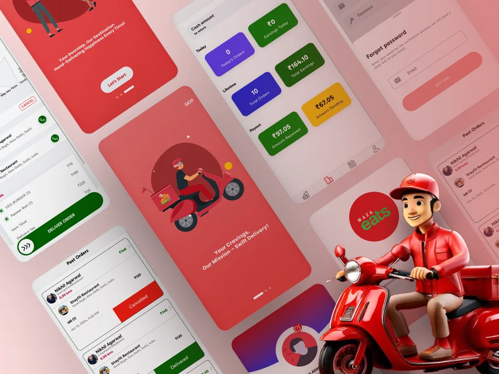 Ionic 8+ Rider Food Delivery App UI Template product image (1)