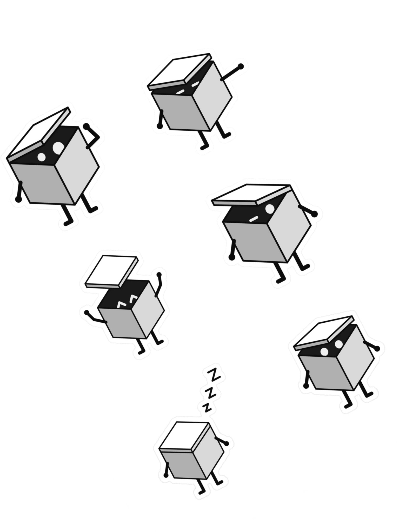 Six little Lids — sticker sheet product image (1)