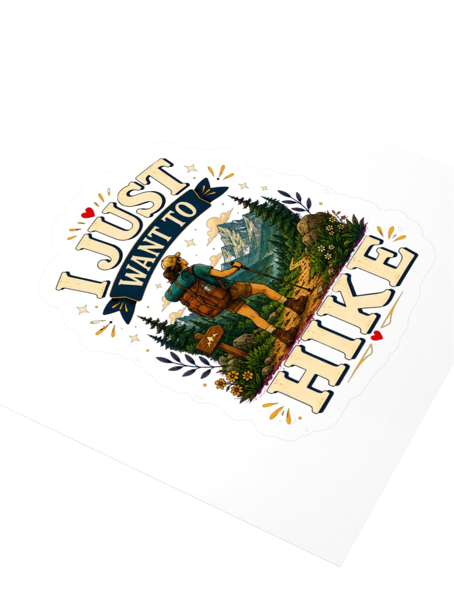 I Just Want To Hike Sticker product image (3)