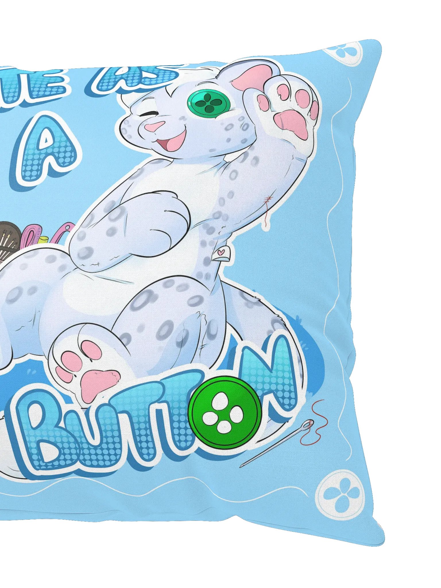 Cute As A Button Throw Pillow product image (2)