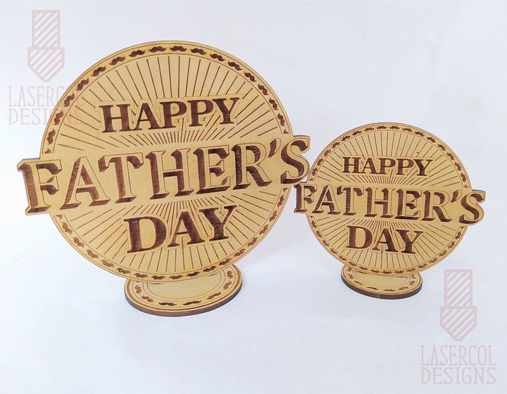 Father's Day Gift Plaque (2 Sizes, 2 Styles) - Laser Cut Files product image (2)