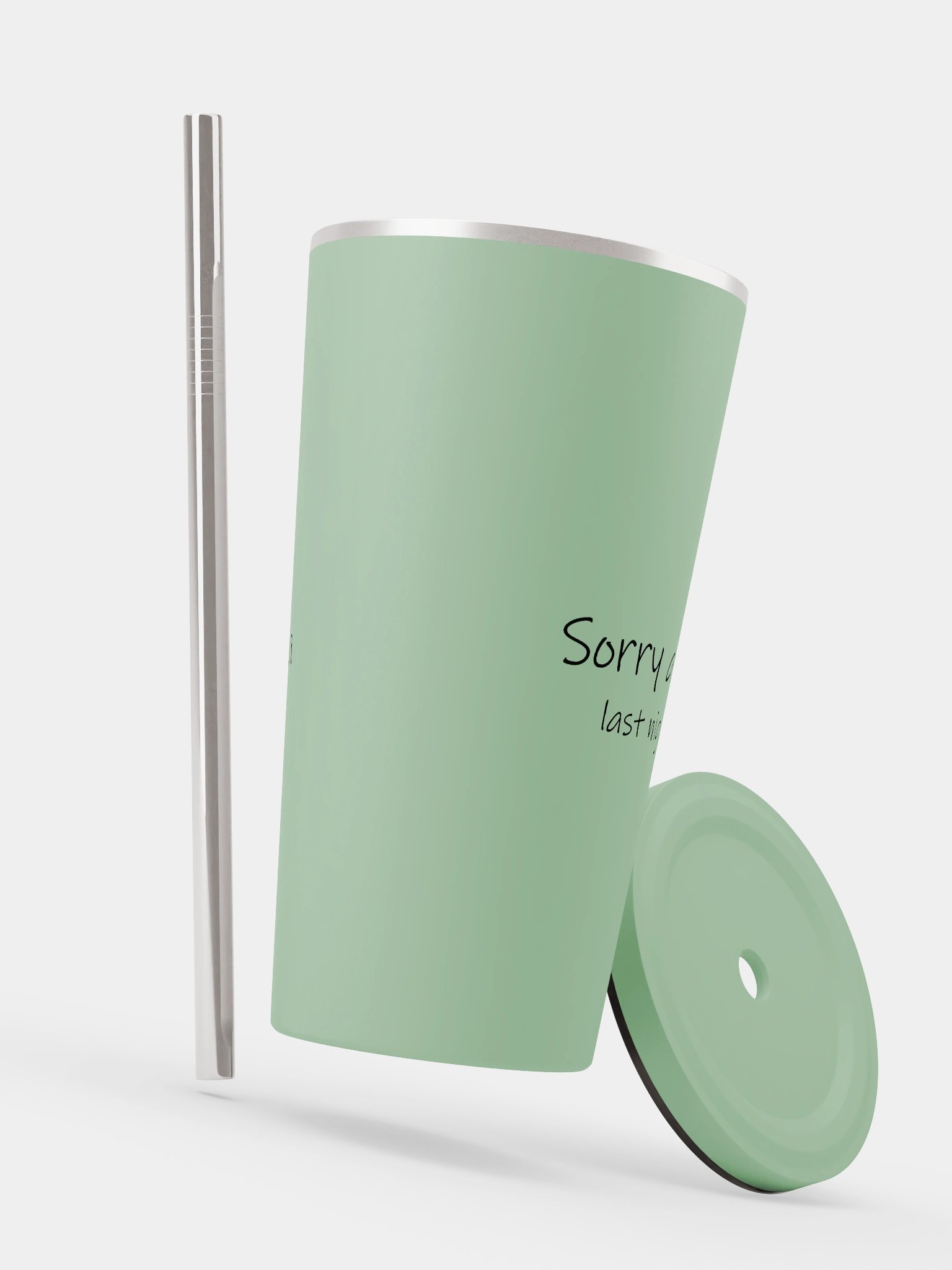 Sorry About Last Night Tumbler with Straw product image (13)