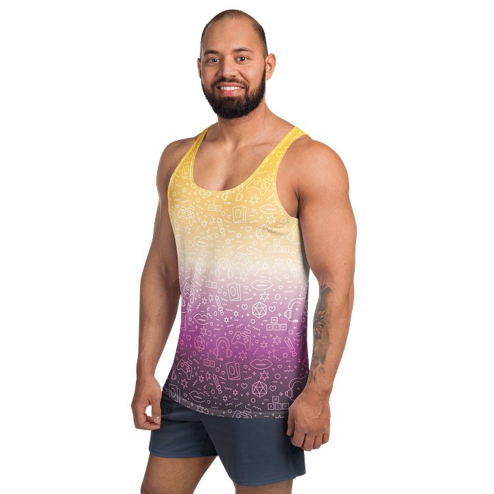 Nonbinary Tank 💛🤍💜🖤 product image (2)