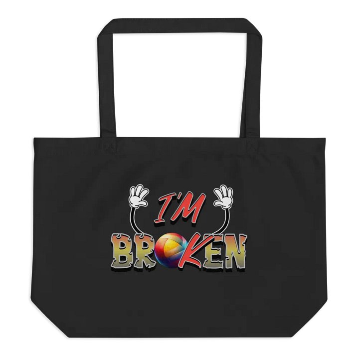 Im Ok Im Broken Volleyball Playful Statement Tote product image (1)