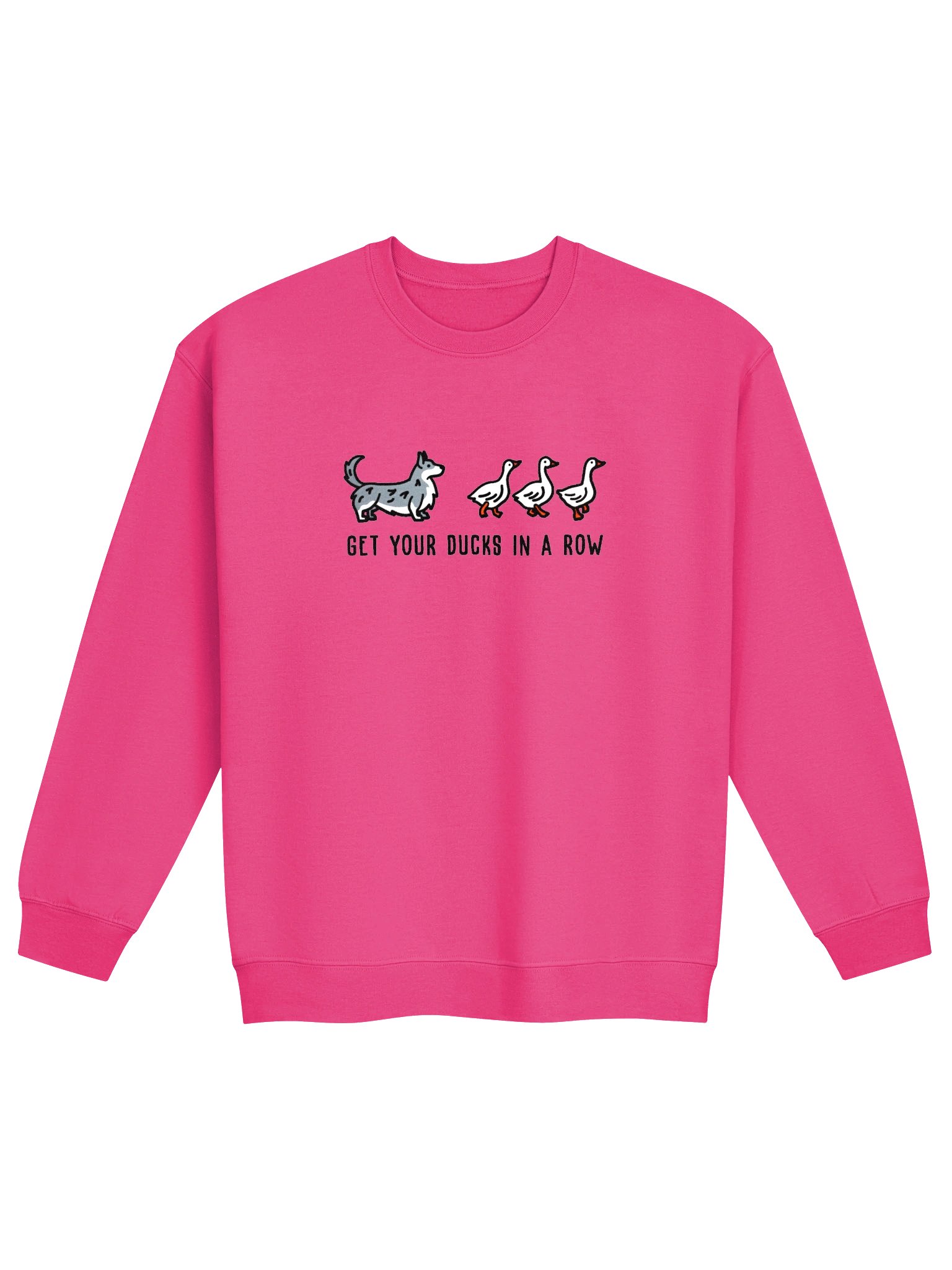 Get Your Ducks in a Row Sweatshirt(Embroidered) of a Cardigan Welsh Corgi(Blue Merle) product image (4)
