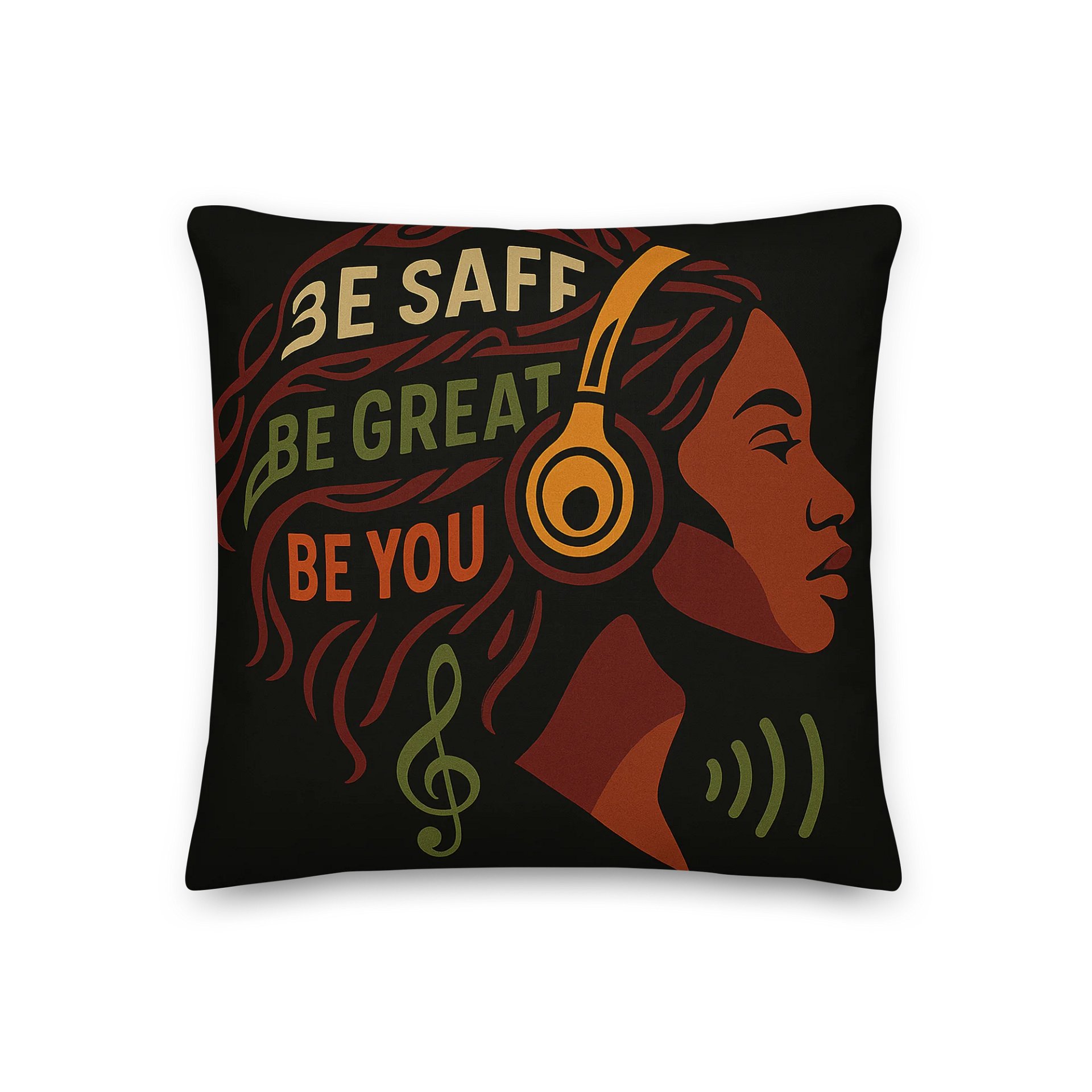 Be Safe, Be Great, Be You Black Queen Pillow! product image (3)