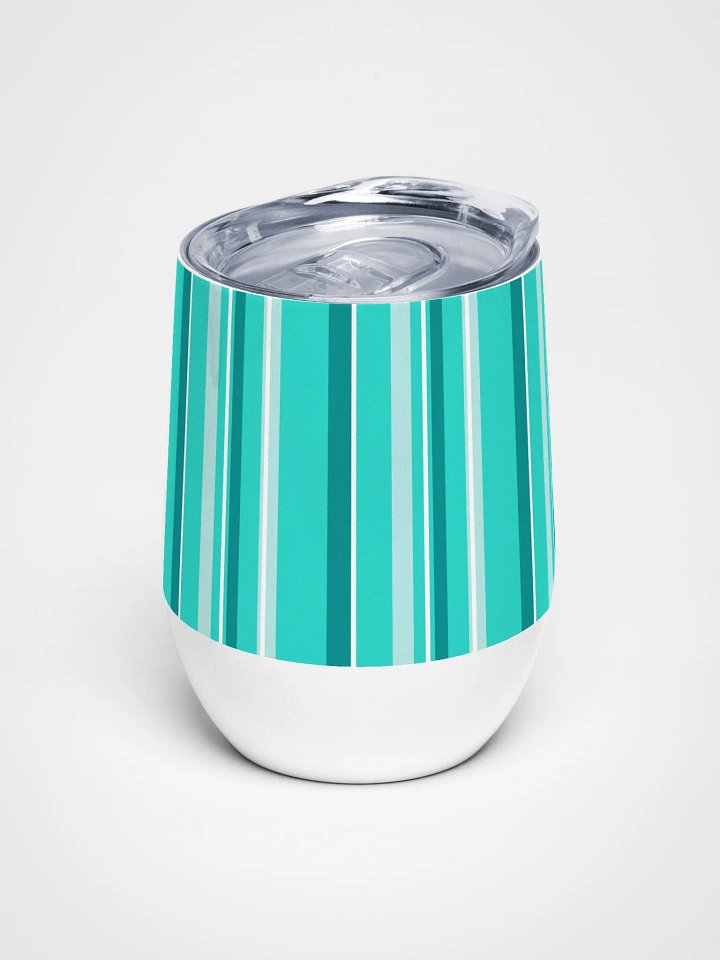 Party Time! Teal Stripe Wine Tumbler product image (2)
