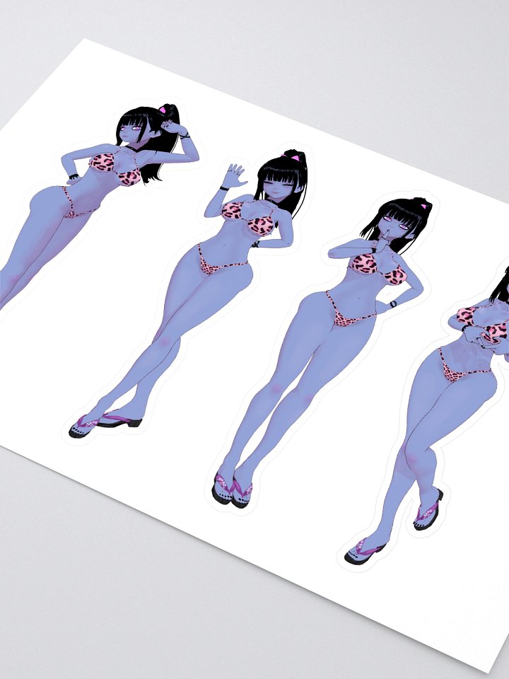 Pauline Beach Bikini Pinup Sticker Sheet #1 product image (2)