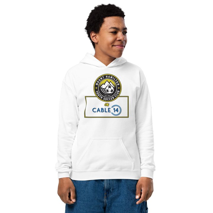 MHYSC on CABLE 14 YOUTH WHITE HOODIE product image (1)