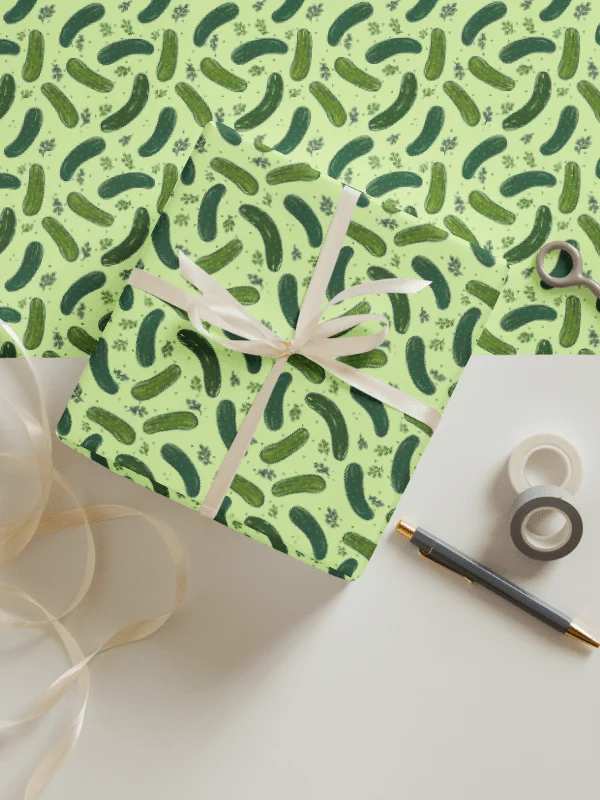 Dill Pickles Wrapping Paper, 3 Pack product image (1)