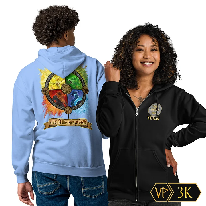 'THE 100' ZIP HOODIE by MIMIDOTB product image (1)