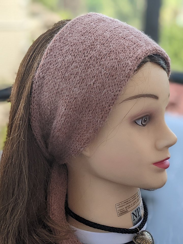 Knit Headband with Ties Pattern product image (2)