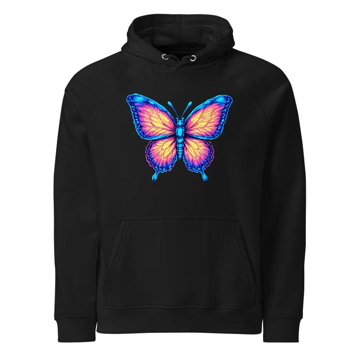 [Astral Butterfly] Unisex Eco Raglan Hoodie product image (1)