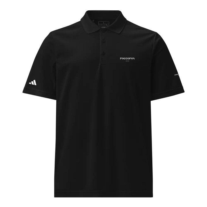 RoccoRox Adidas Polo Tee Black/White product image (1)