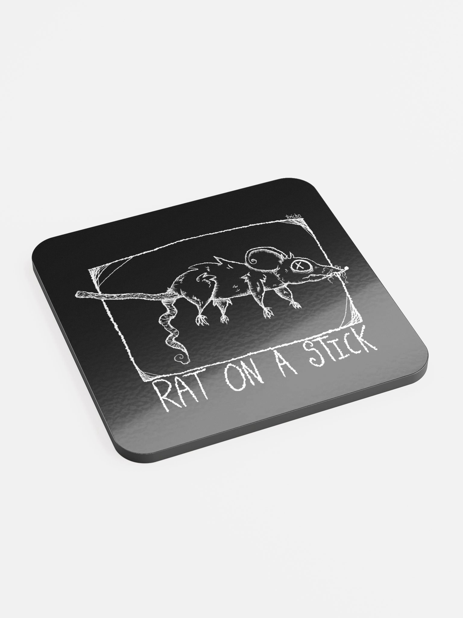 Retro Rat On A Stick Coaster product image (2)