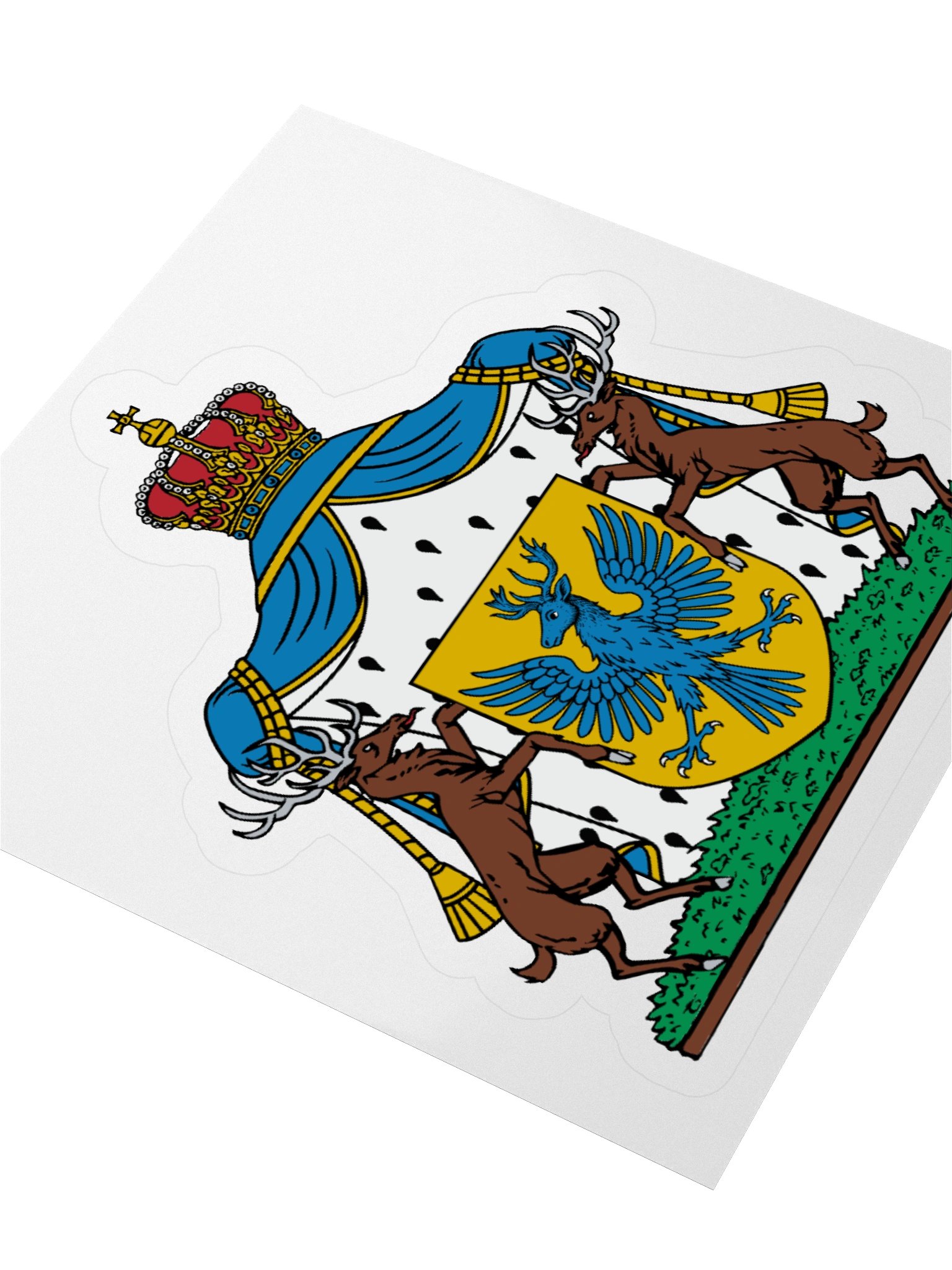 Flying Stag Coat of Arms Kiss Cut Sticker product image (7)