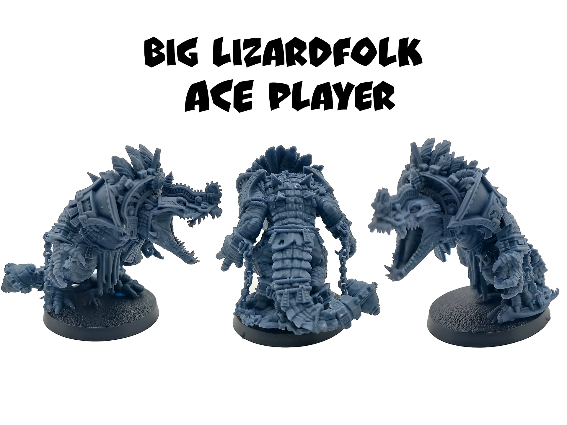 Big Lizardfolk Ace Player - Brutefun Miniatures product image (1)