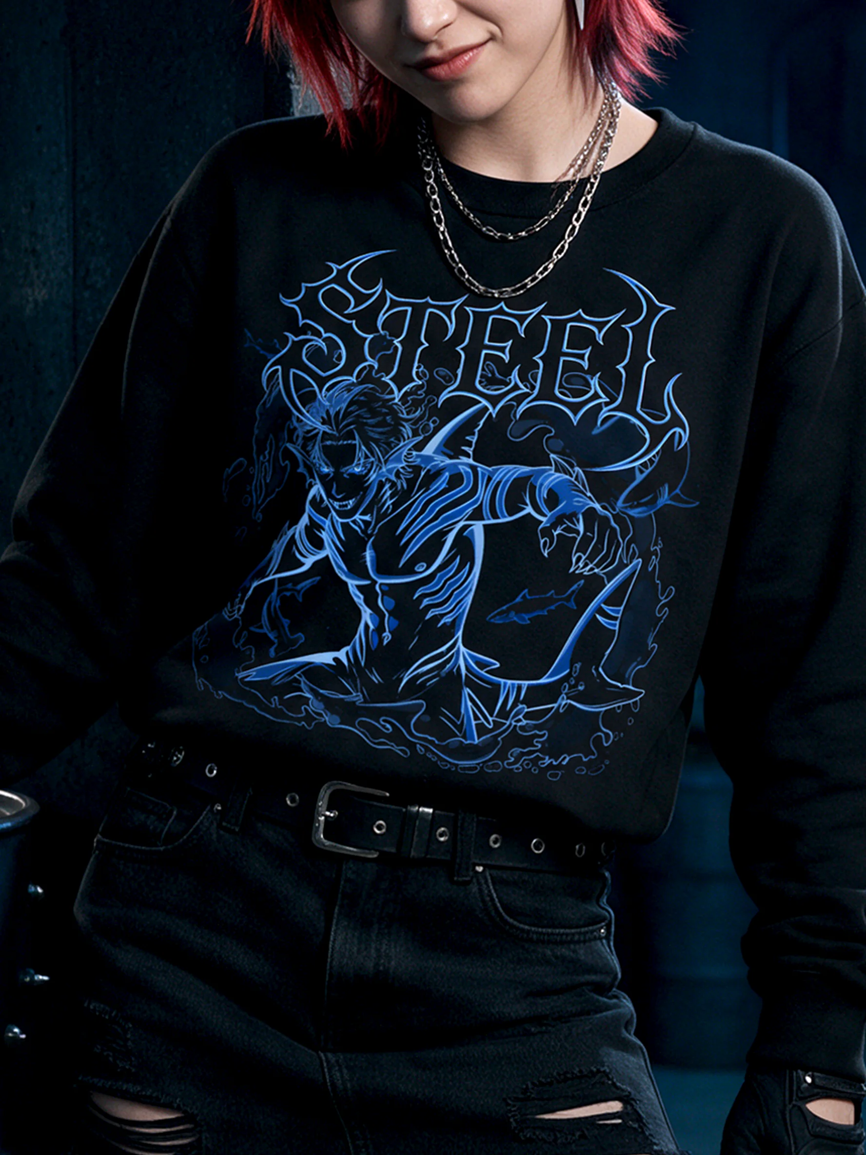 Steel The Truculent Shark - Long Sleeve product image (1)