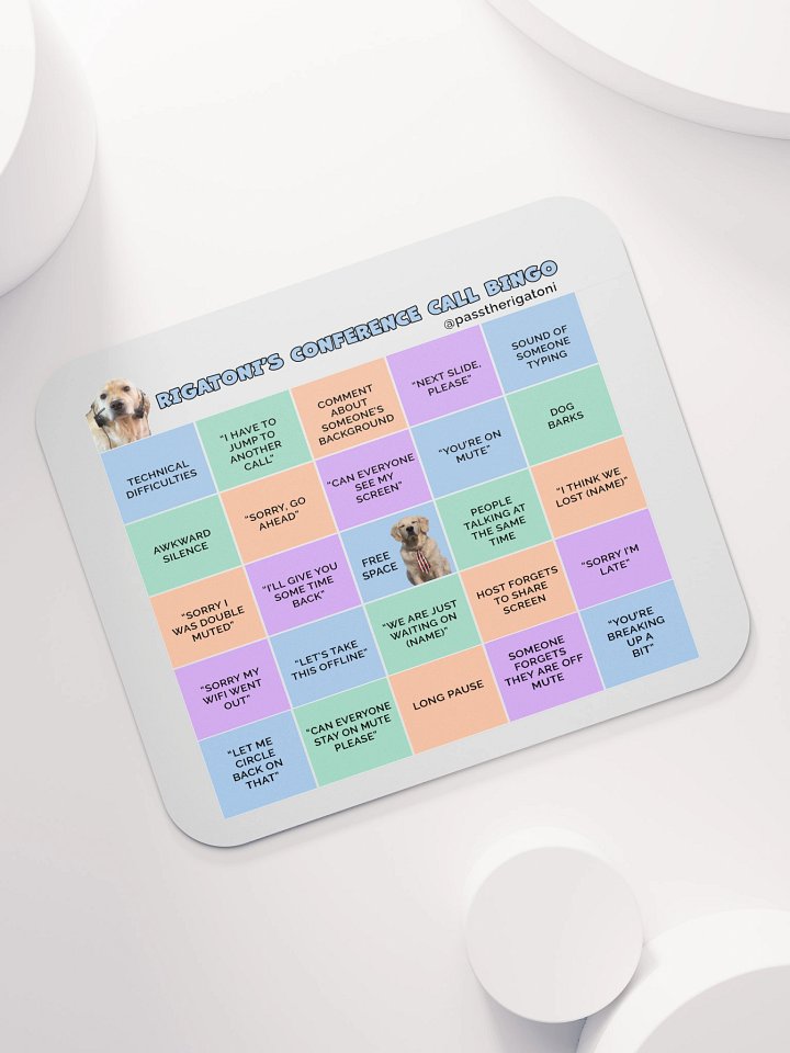 Rigatoni's Conference Call Bingo Mouse Pad product image (2)