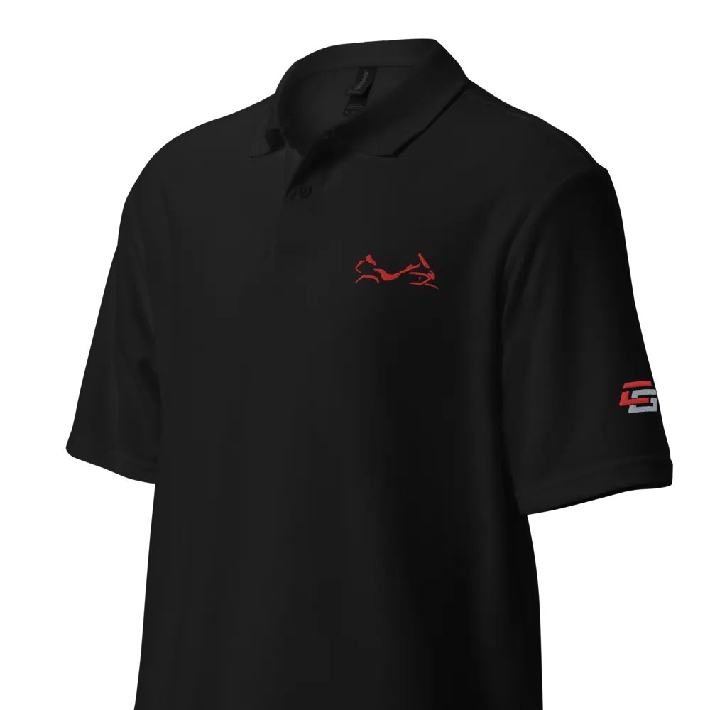 Shadow Wing Polo Shirt Red Embroidery product image (1)