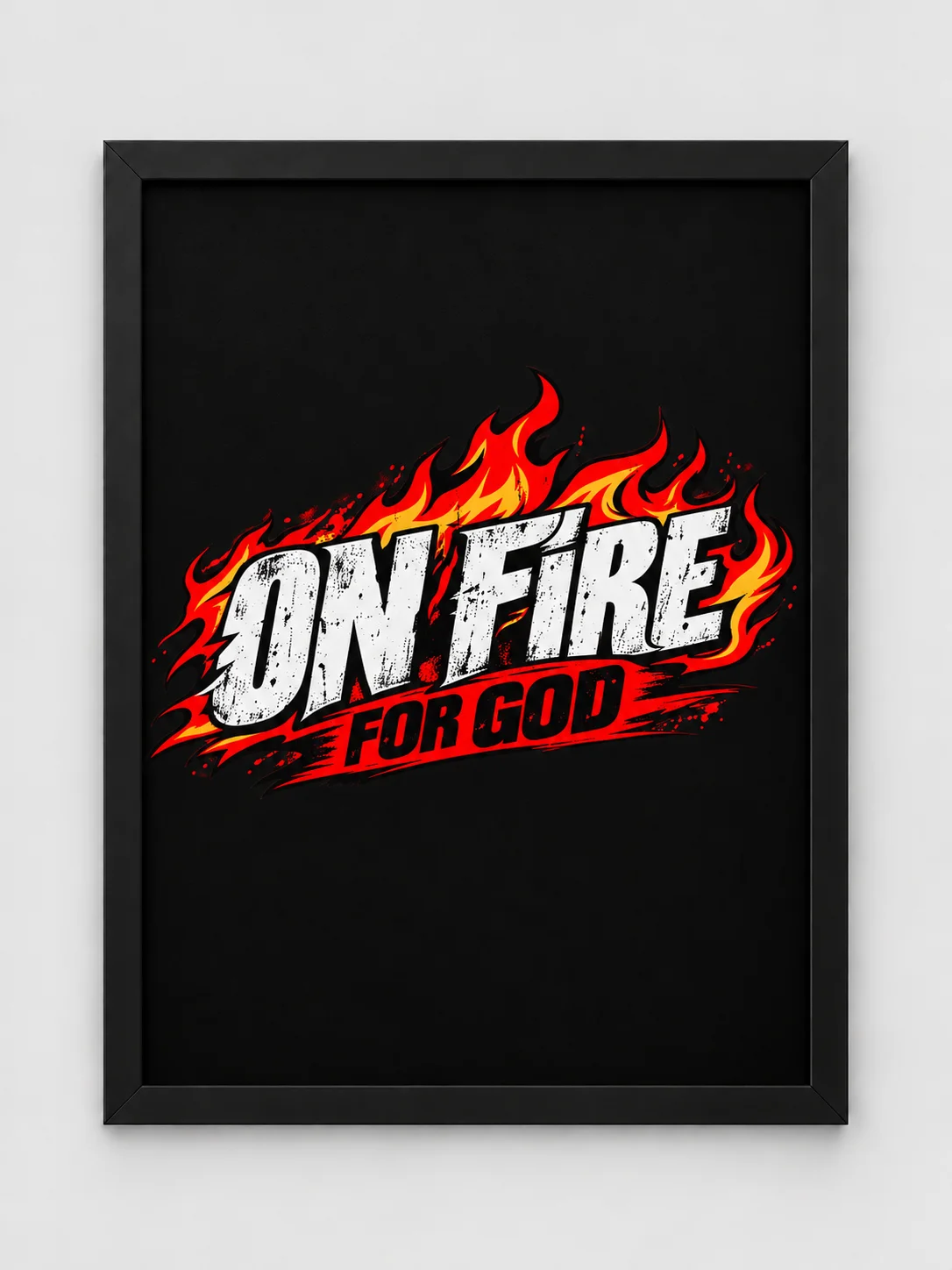 On Fire for God PNG – Christian Flame Shirt Design product image (4)