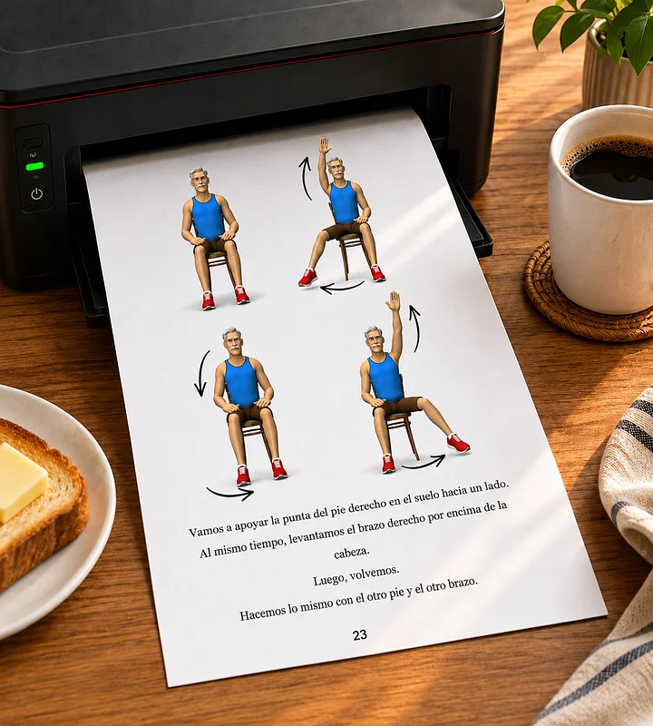 Ejercicios de Tai Chi en Silla para Perder Grasa Abdominal (Mayores y Principiantes) – PDF Imprimible product image (2)