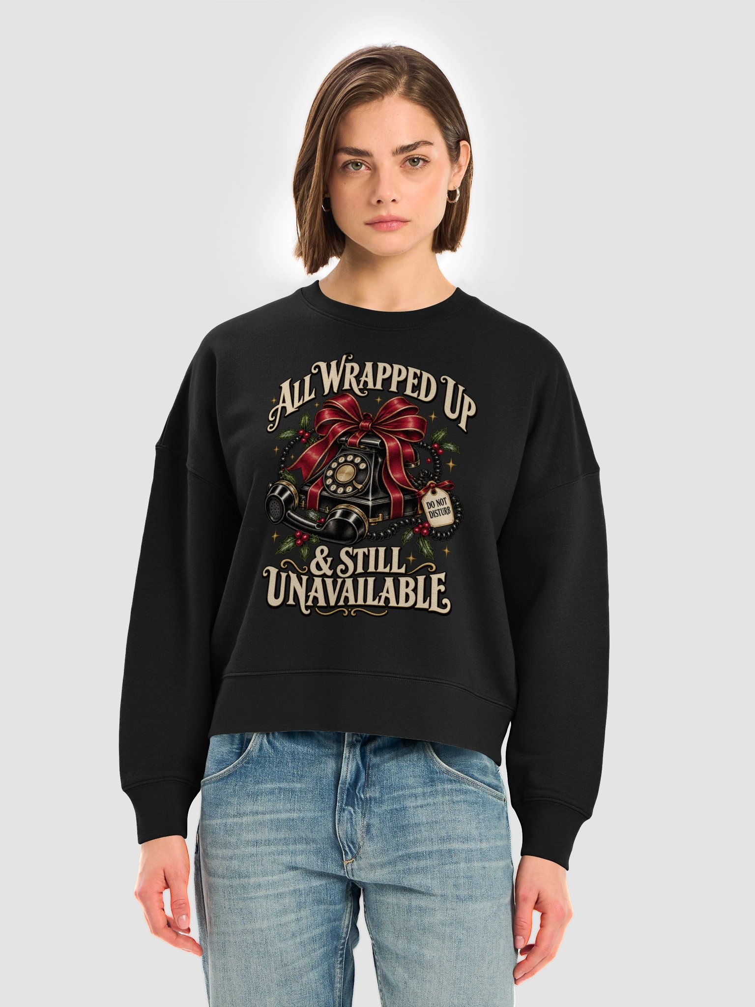 All Wrapped Up & Still Unavailable – Organic Christmas Sweatshirt product image (7)