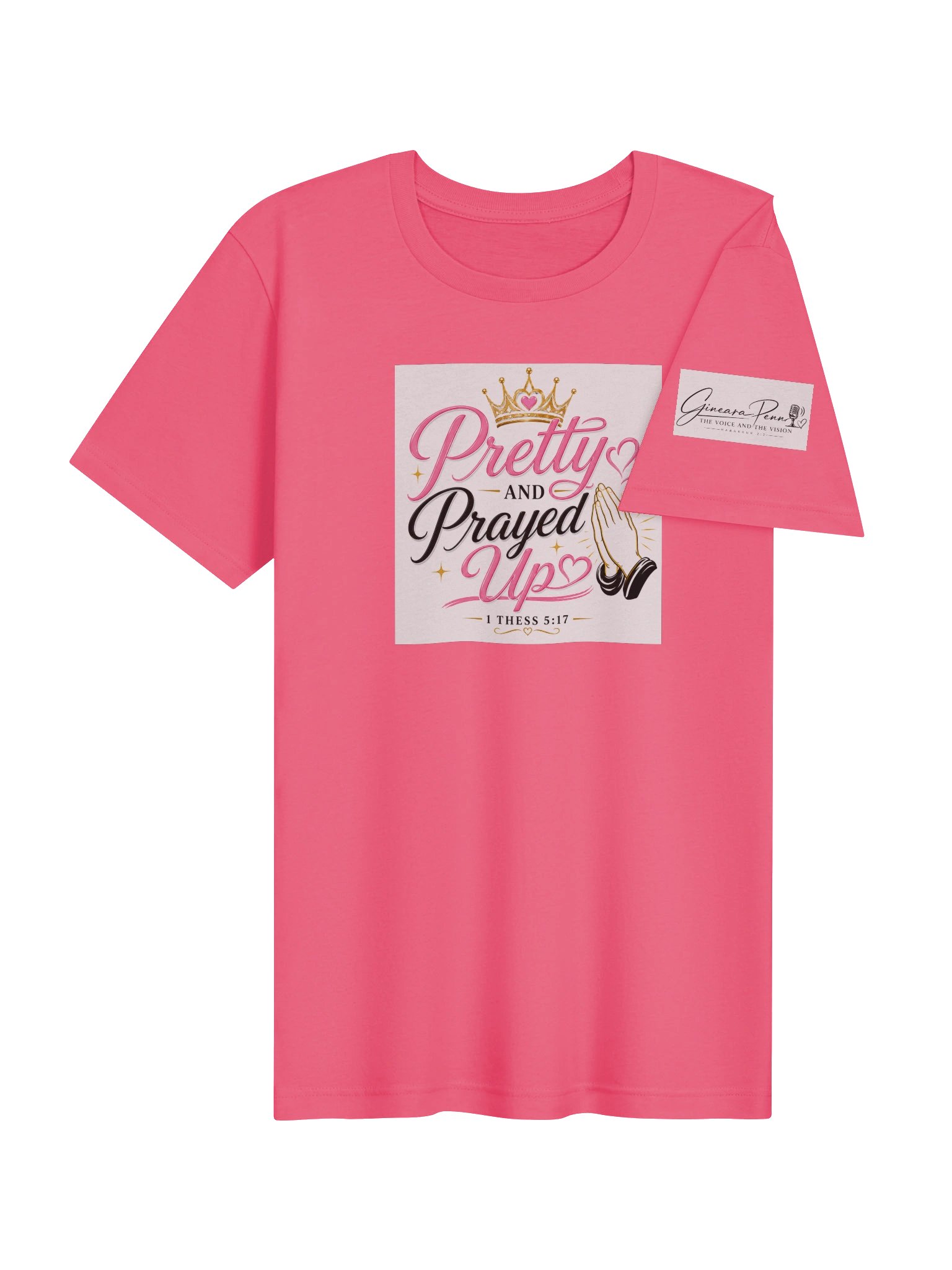 Pretty and Prayed up Tee-Pink product image (4)