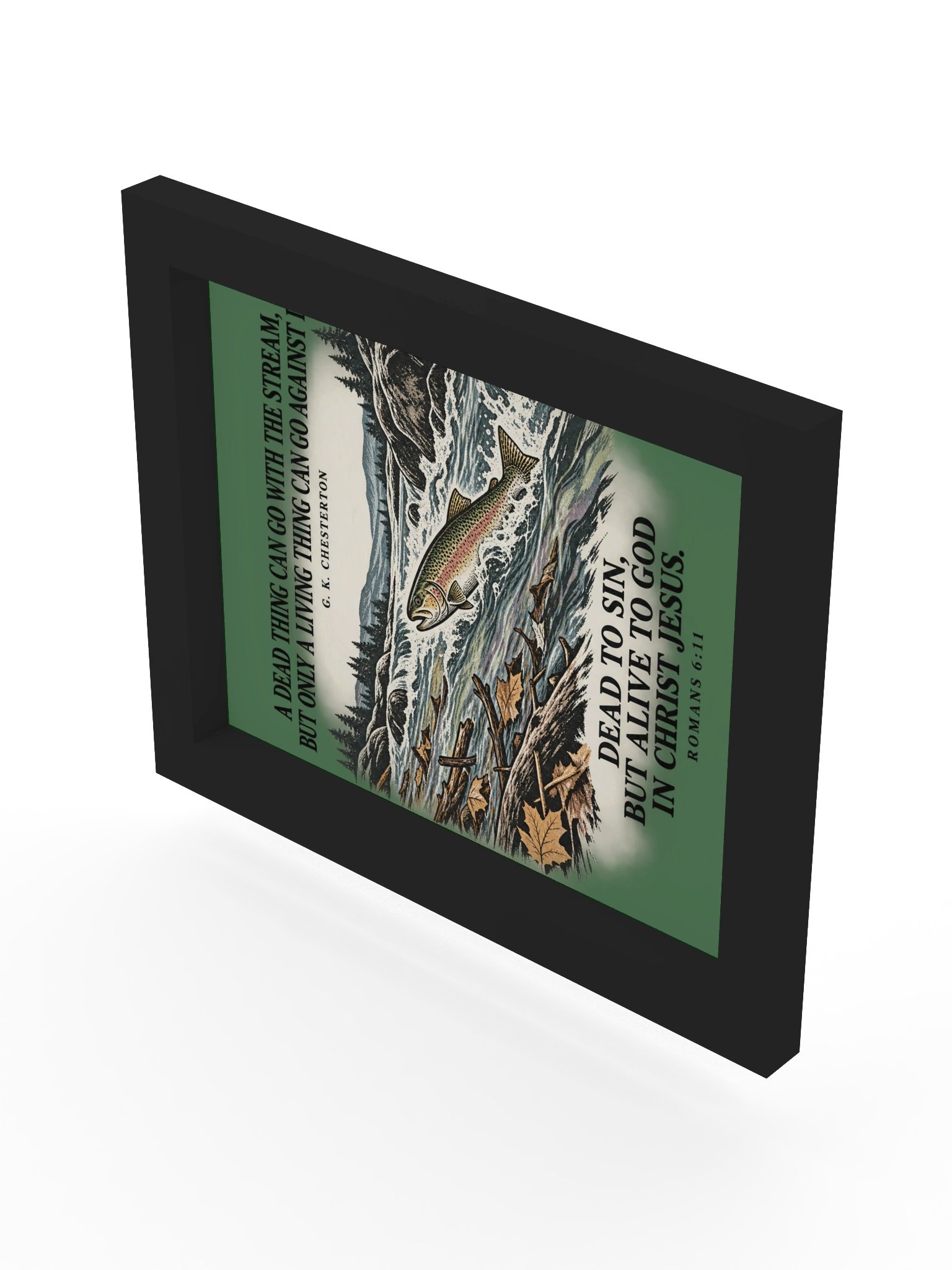 Swimming Upstream Framed Wall Art product image (8)
