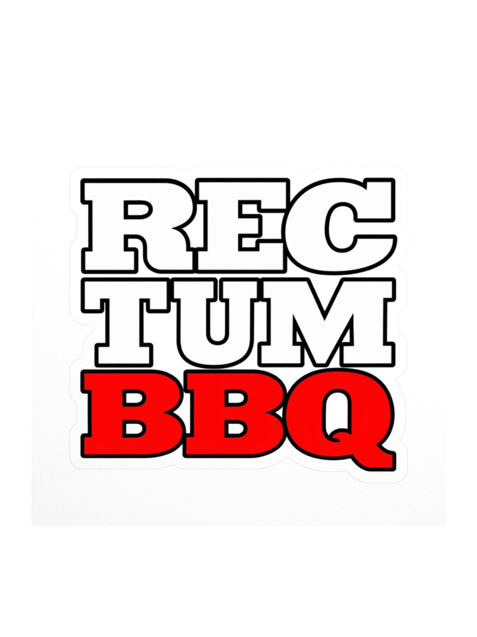 Rectum BBQ Sticker - White & Red product image (2)