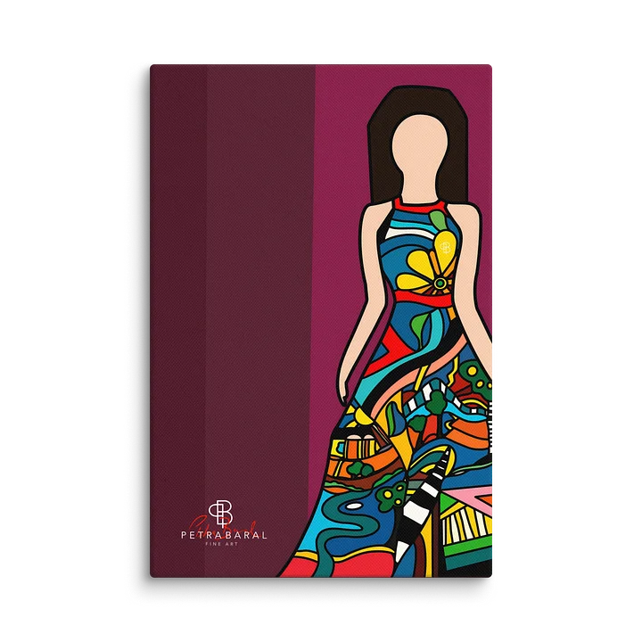 Woman In A Dress Stretched Canvas Print product image (2)
