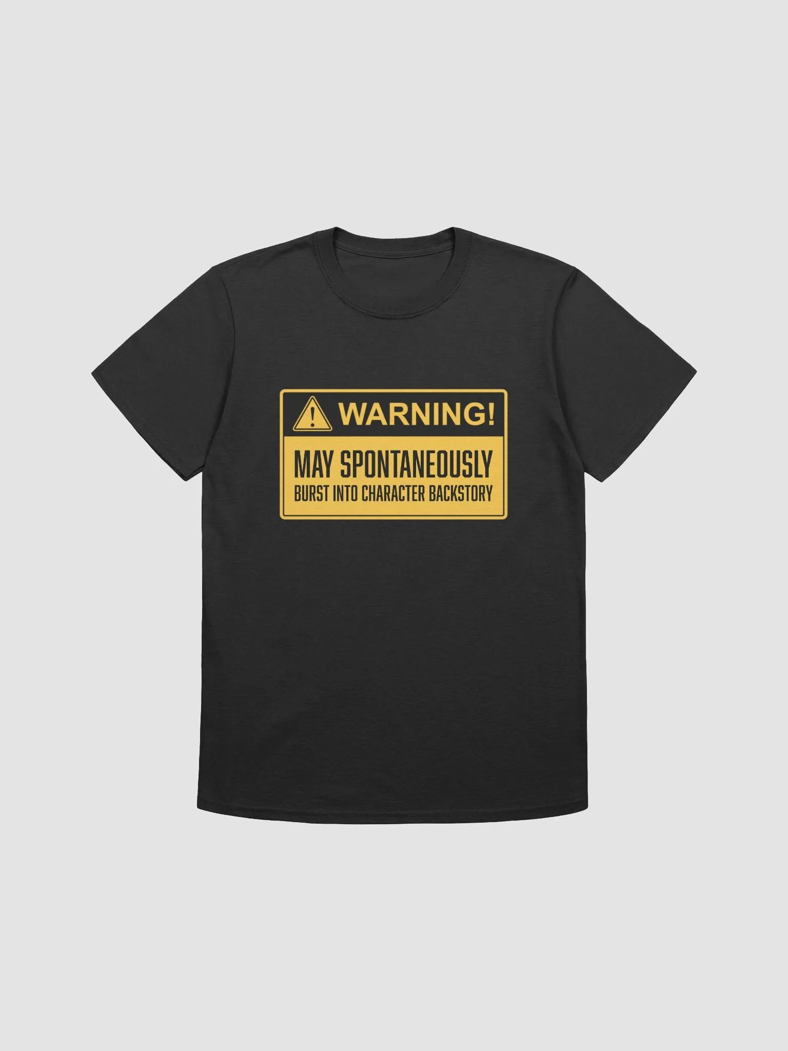 Warning! Character Backstory T-Shirt product image (2)