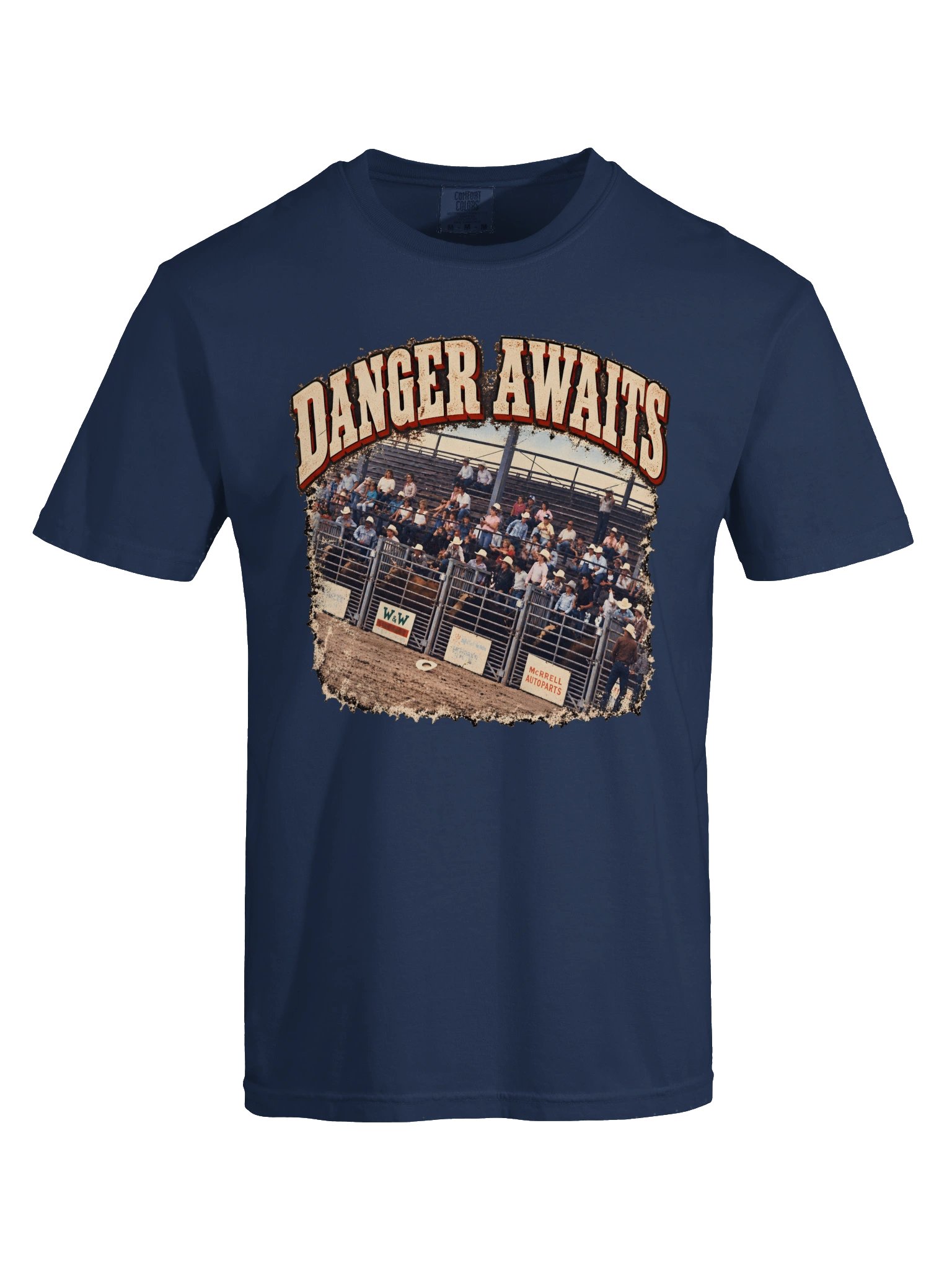 Vintage Rodeo Bullfighter Shirt — Danger Awaits | Broken Arena™ product image (11)