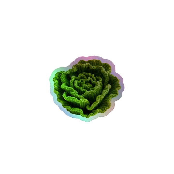 CozyAvocado Kiss-Cut Holographic Sticker Sheet Lettuce #1 product image (1)