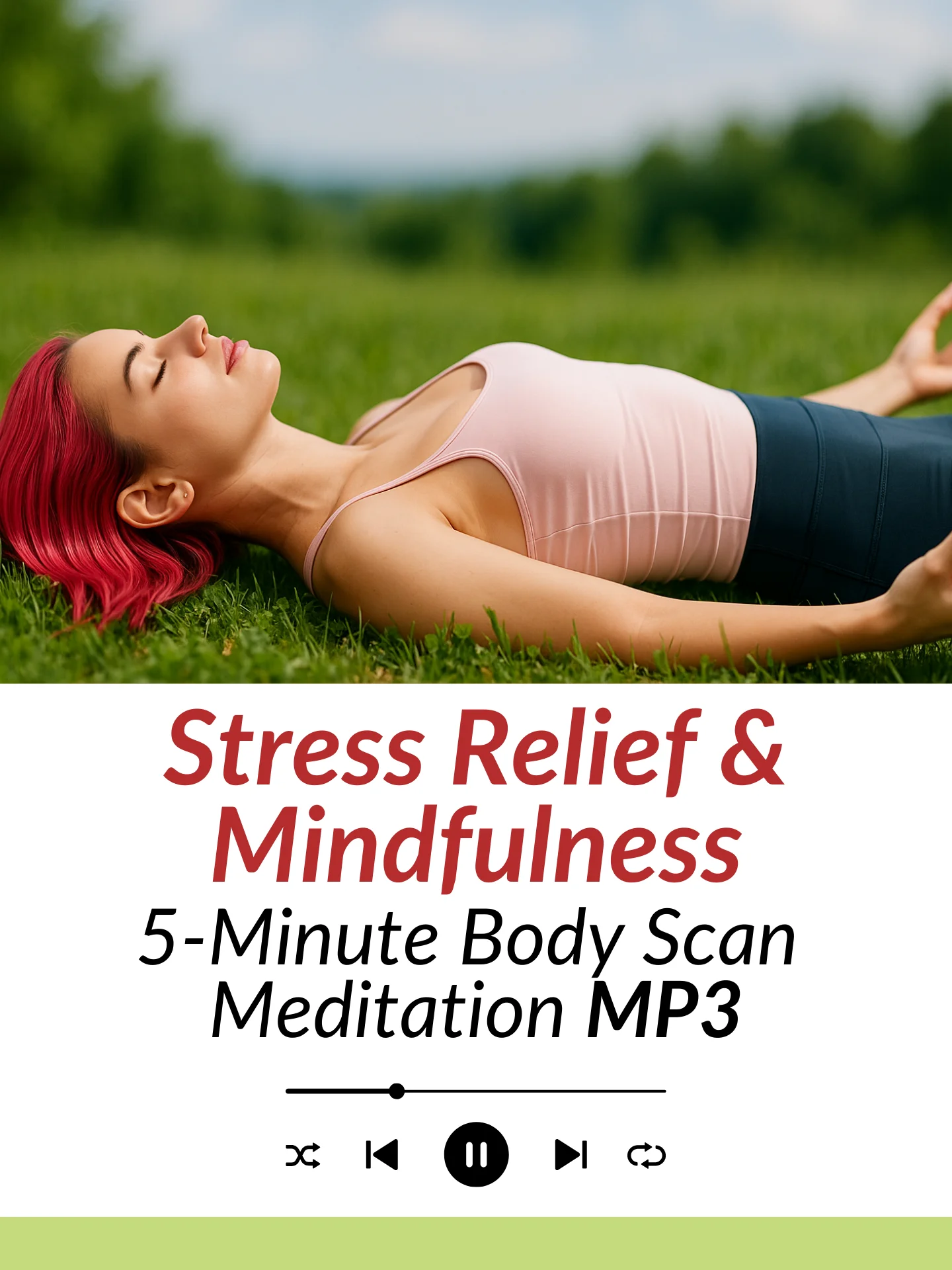 5-Minute Body Scan Meditation for Stress Relief & Mindfulness | MP3 Audio Download product image (1)
