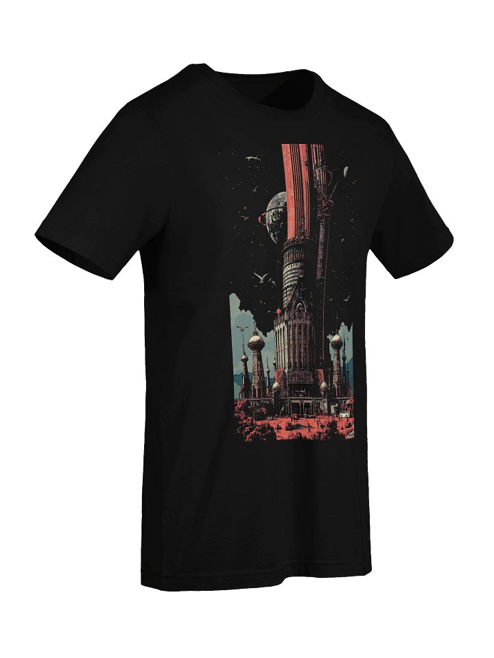 Retro Sci-Fi Tower Spaceport Lightweight T-Shirt product image (2)