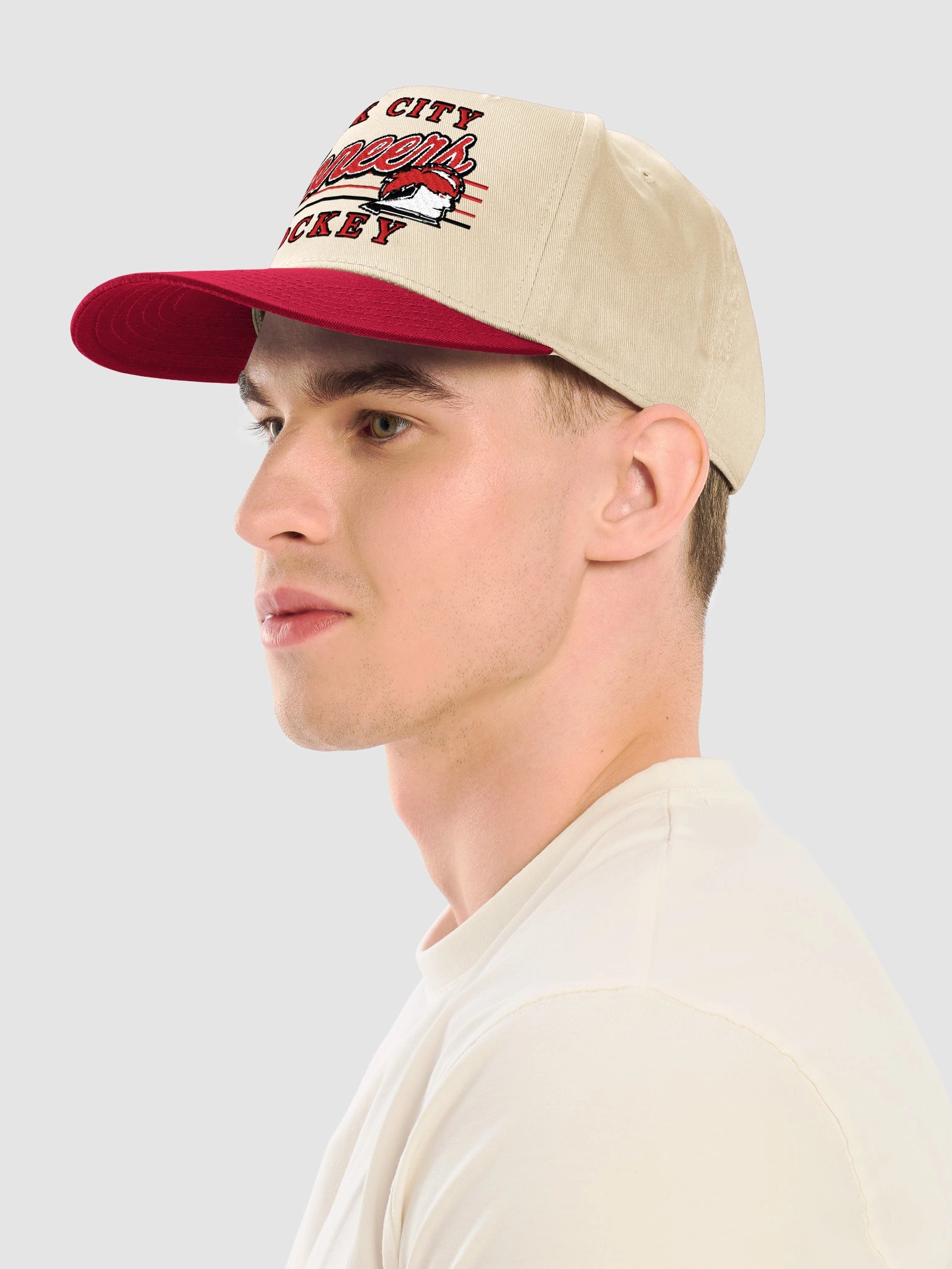 Pioneers Hockey Snapback — Red/Natural product image (7)