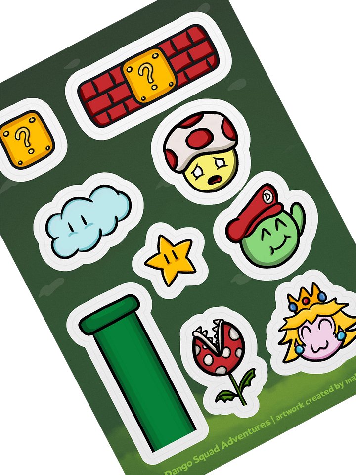 Dango Mario Set - Kiss Cut Sticker Sheet product image (2)