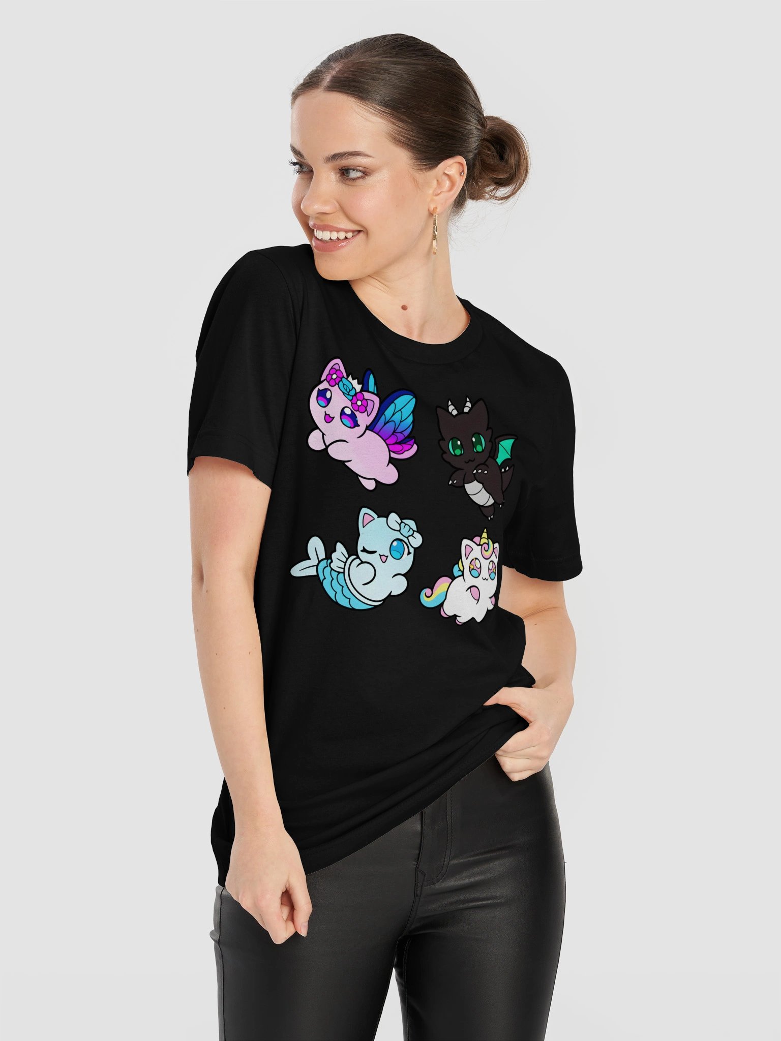 Meemeows Fantasy Cat T-Shirt – Fairy, Dragon, Mermaid & Unicorn product image (11)