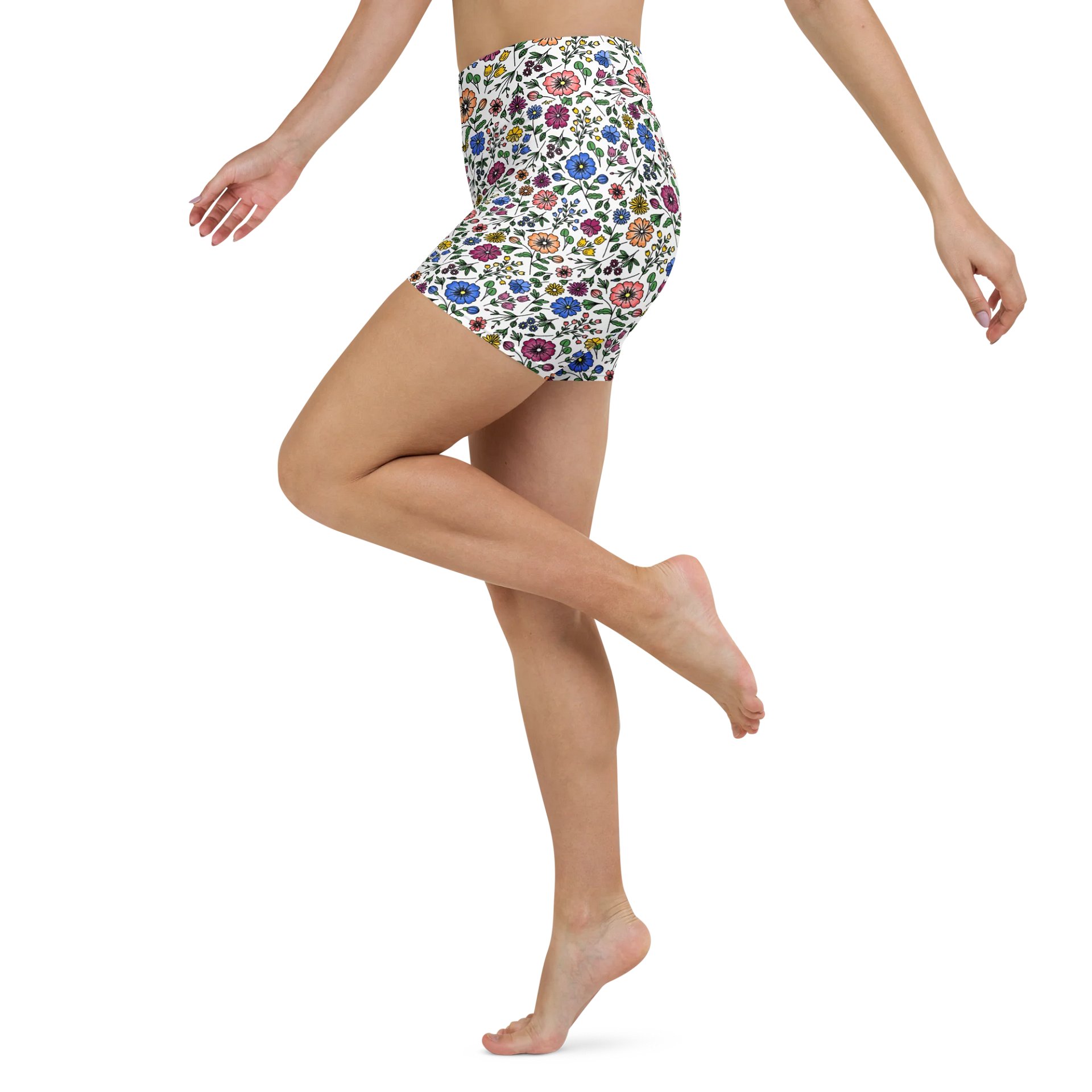 Floral Yoga Shorts – High-Waisted, Breathable & Confident Fit product image (4)