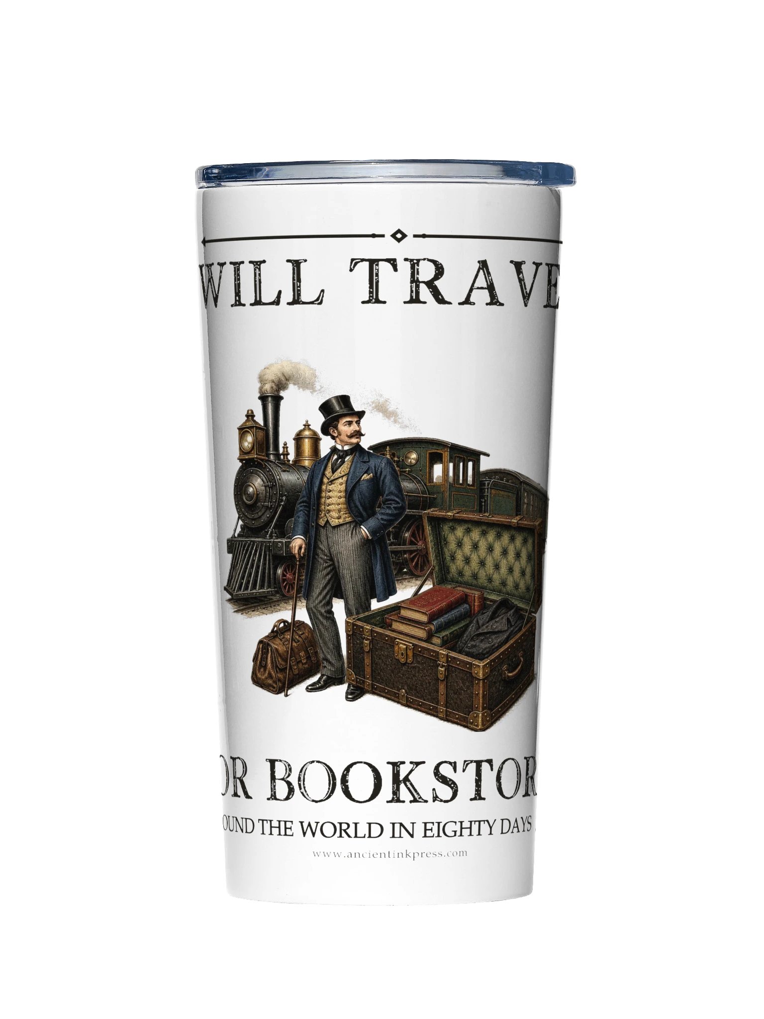 Will Travel For Bookstores -- Around the World in Eighty Days 20oz Tumbler product image (1)