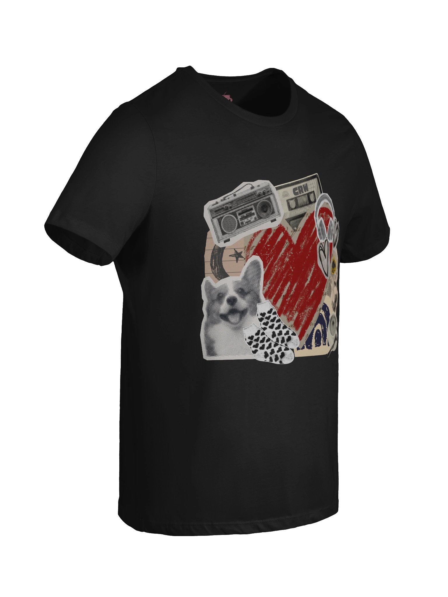 The "Nostalgic Collage" Relaxed Tee - Corgi & Binder-Doodle Edition product image (8)