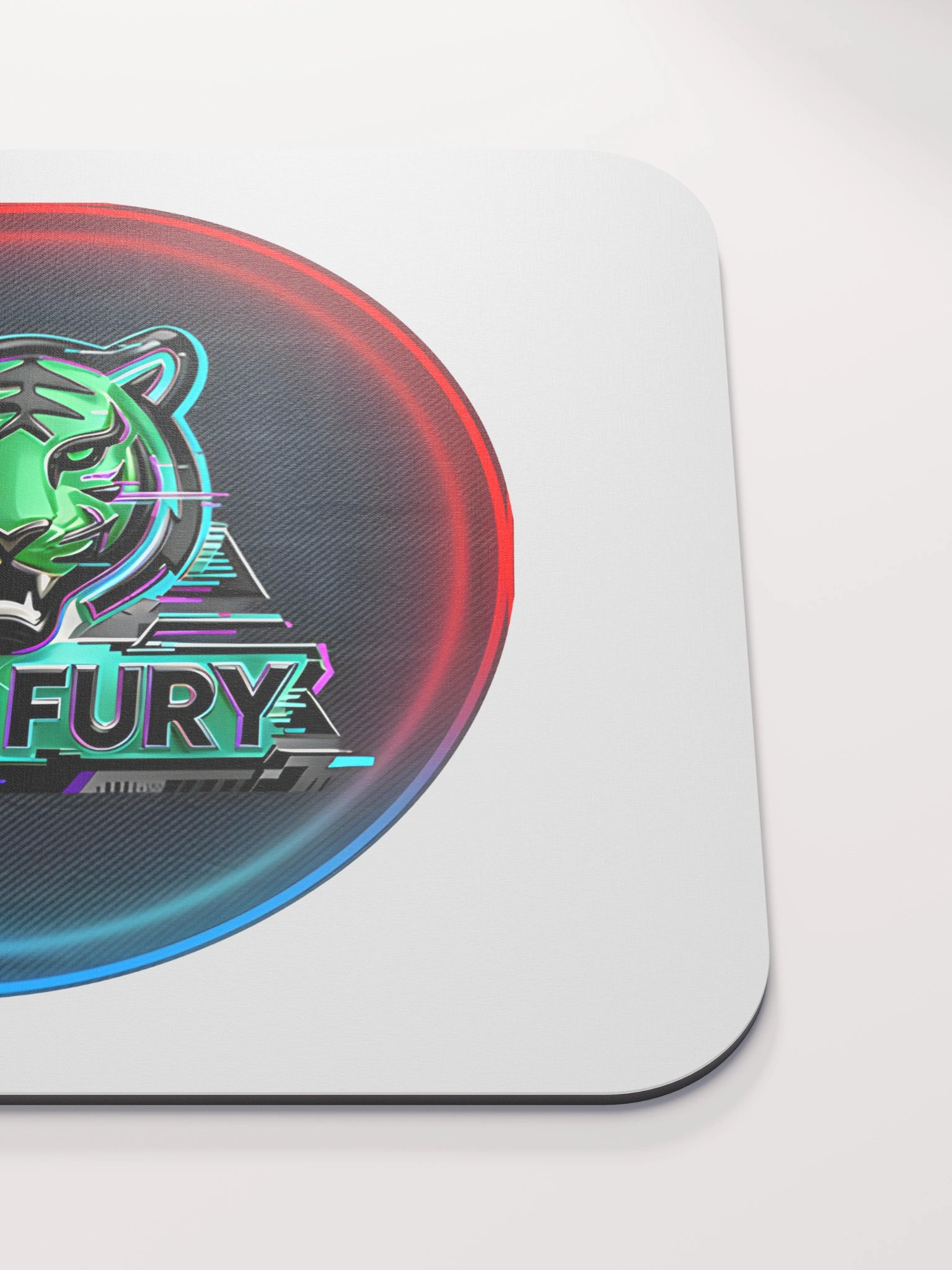 Tiger Fury Neon Logo Mouse Pad product image (5)