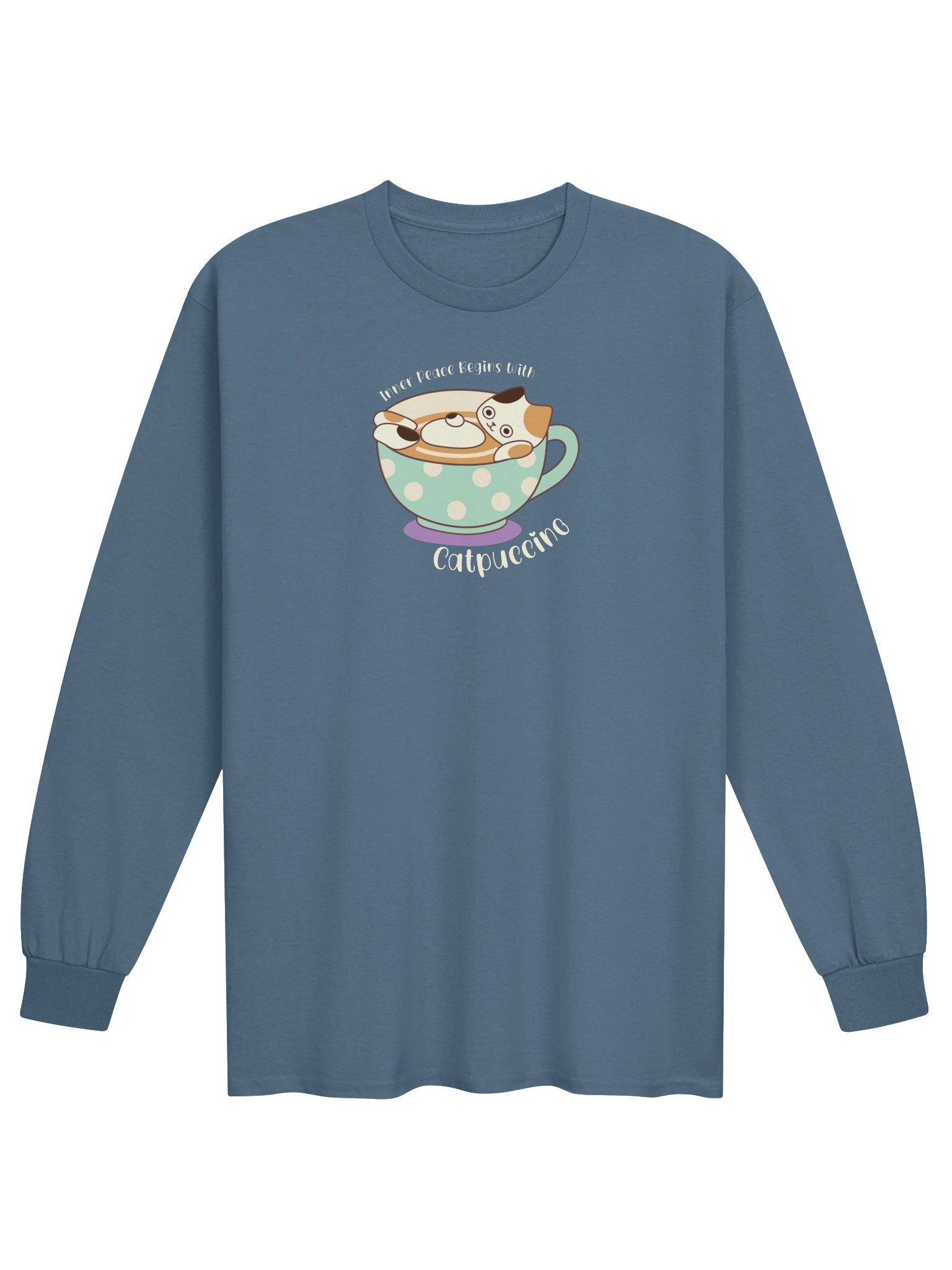 Catpuccino Cat - Unisex Adult Long Sleeve T-shirt product image (4)