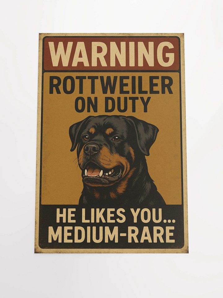 Rottweiler On Duty Poster product image (3)