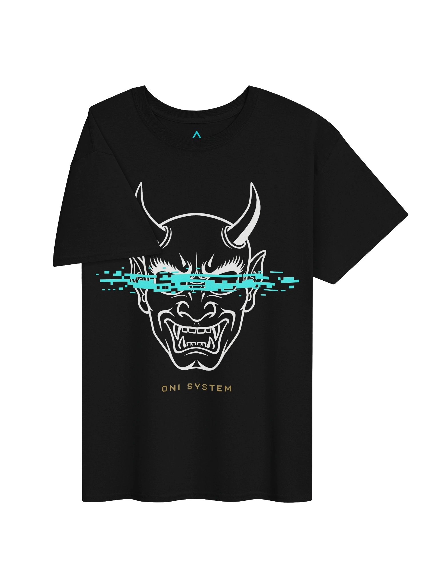 ONI System Glitch Tee — Sakamototo | Cyberpunk Yokai Streetwear | Glitch Demon AI Art Drop product image (3)