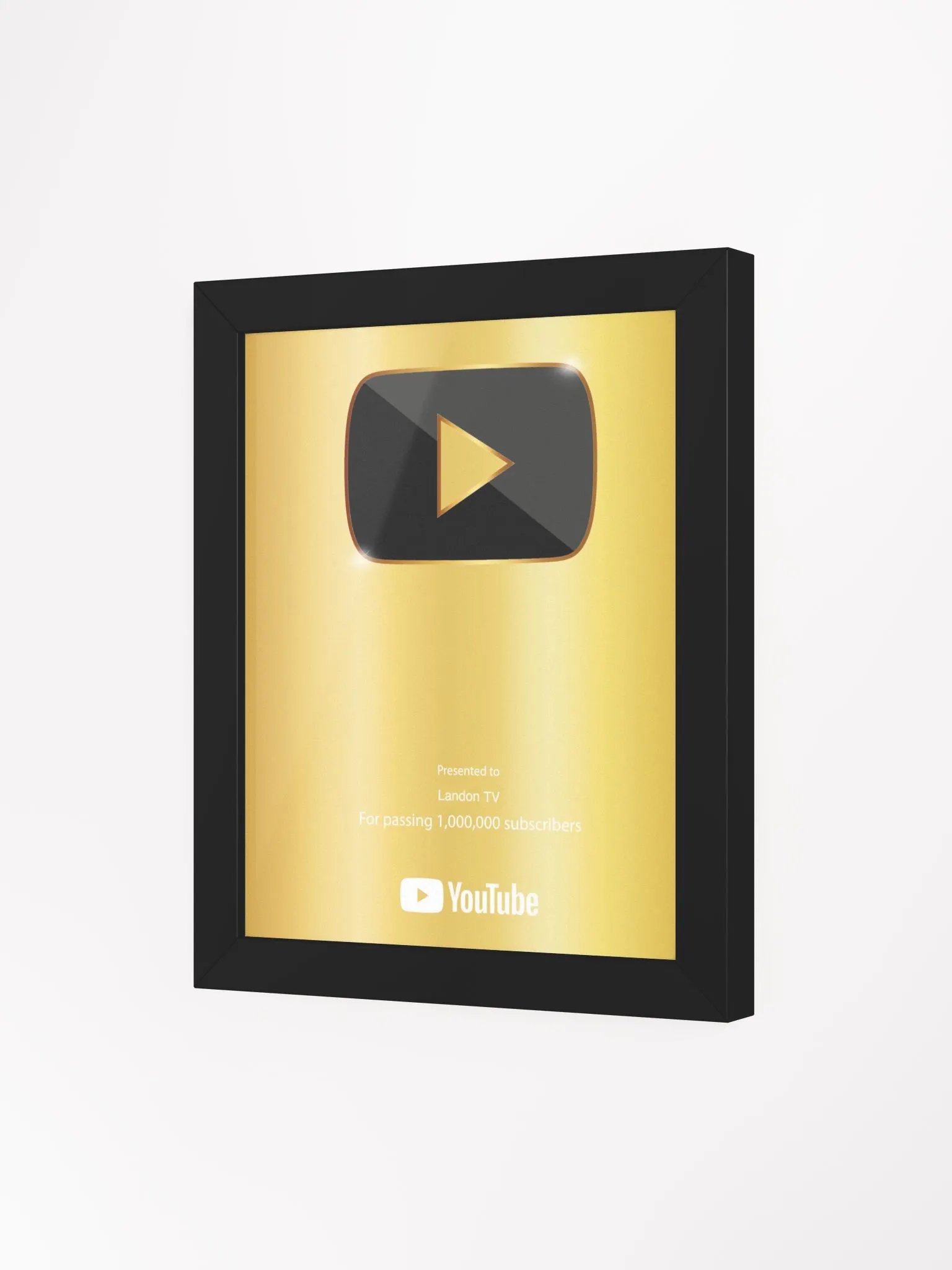 Golden Play Button Commemorative Poster product image (58)