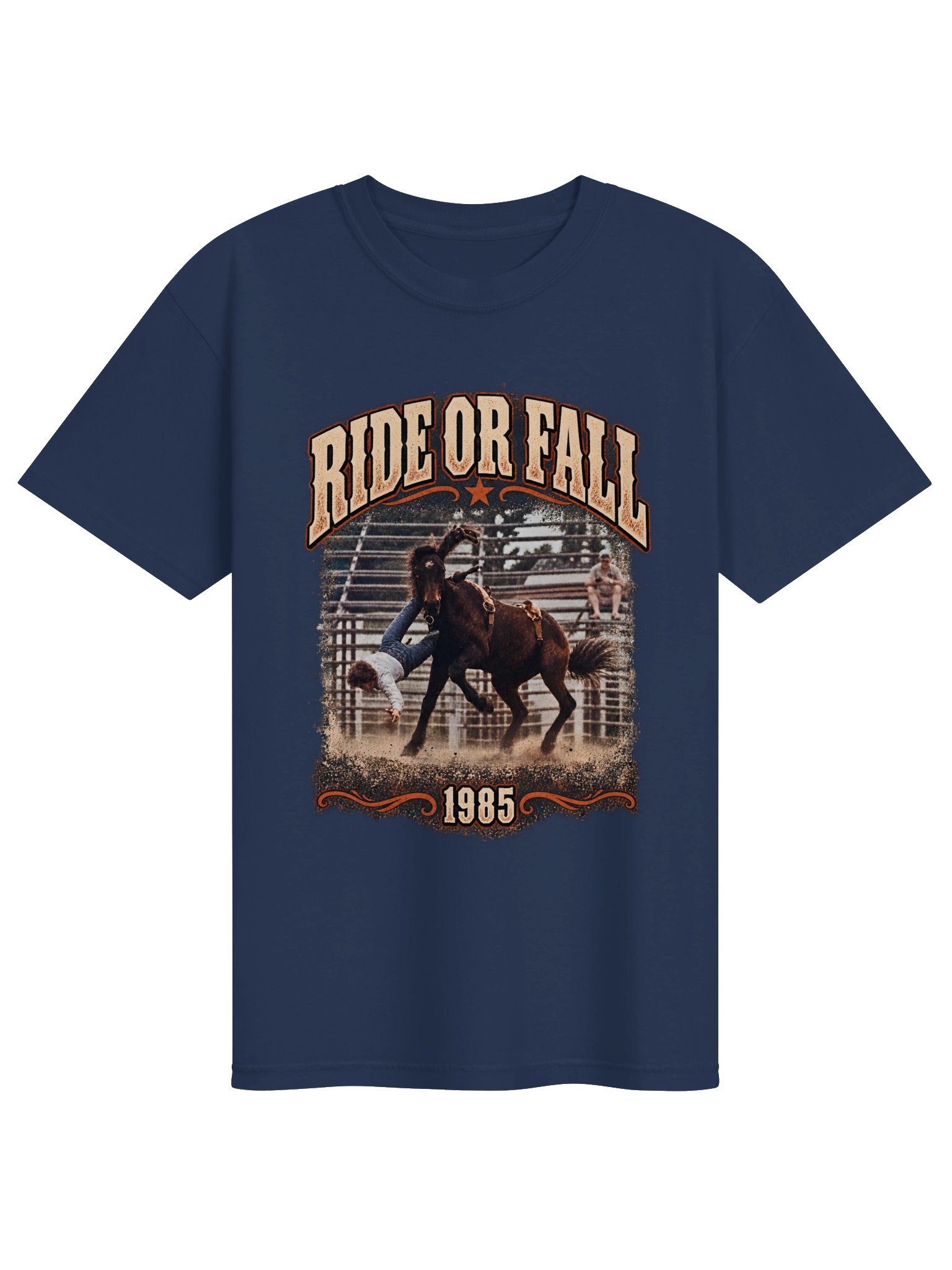 Bronc Riding Shirt — Ride or Fall Two-Sided Rodeo Tee | Broken Arena™ product image (3)
